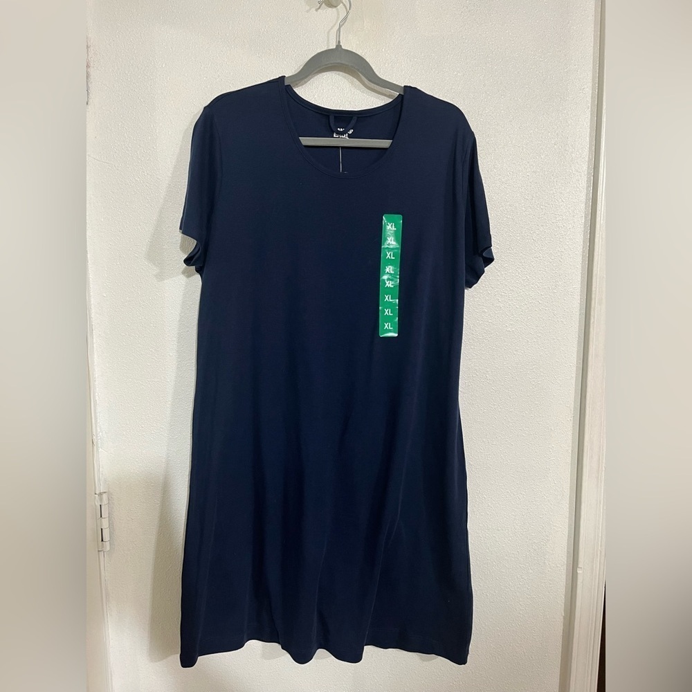 Land’s end minimalist simple dress XL, Navy Blue, NWT